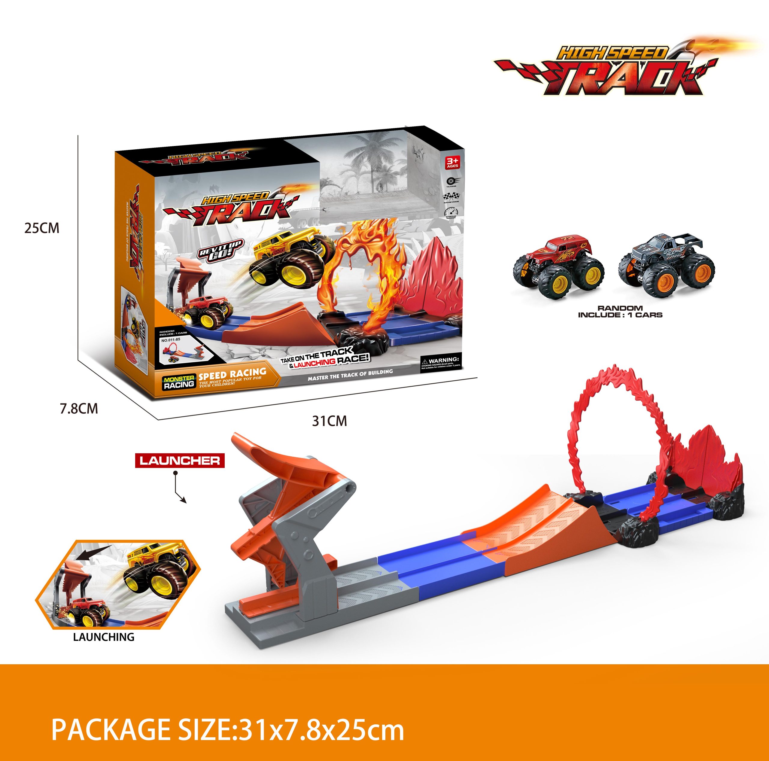 Shark Race Track Toys Interesting Shark Boys Ejection Car Track Catapult Toy Kids Gift Toys Ejection Launching Track (9)