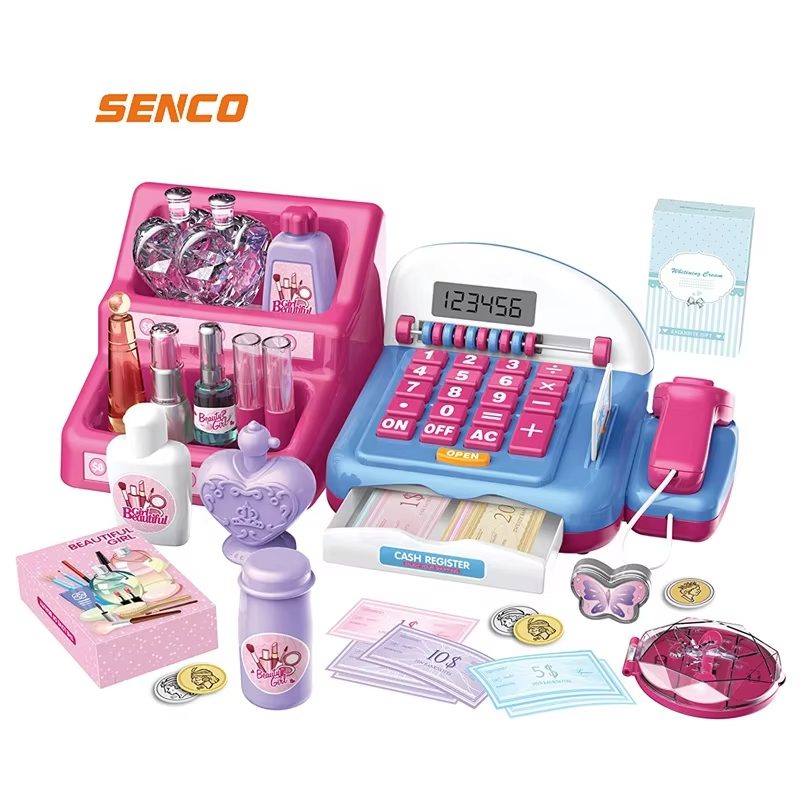 Beauty Salon Set with Cash Register Kids' Pretend Play - 20-Piece Toy for Girls, Including Makeup and Credit Card, Perfect for Birthdays and Christmas (4)