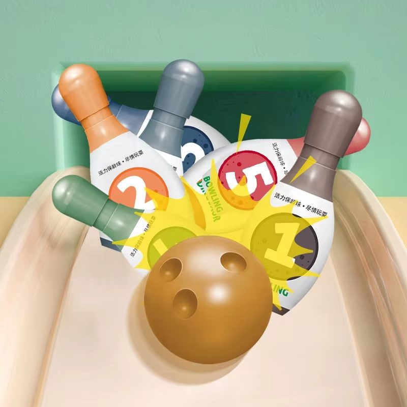 Bowling Game Set Indoor Play for Happy Childhood and Early Math Skills Development (12)