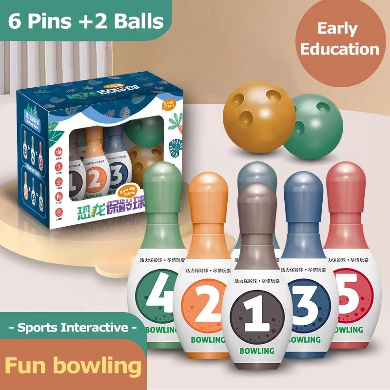 Bowling Game Set Indoor Play for Happy Childhood and Early Math Skills Development (13)