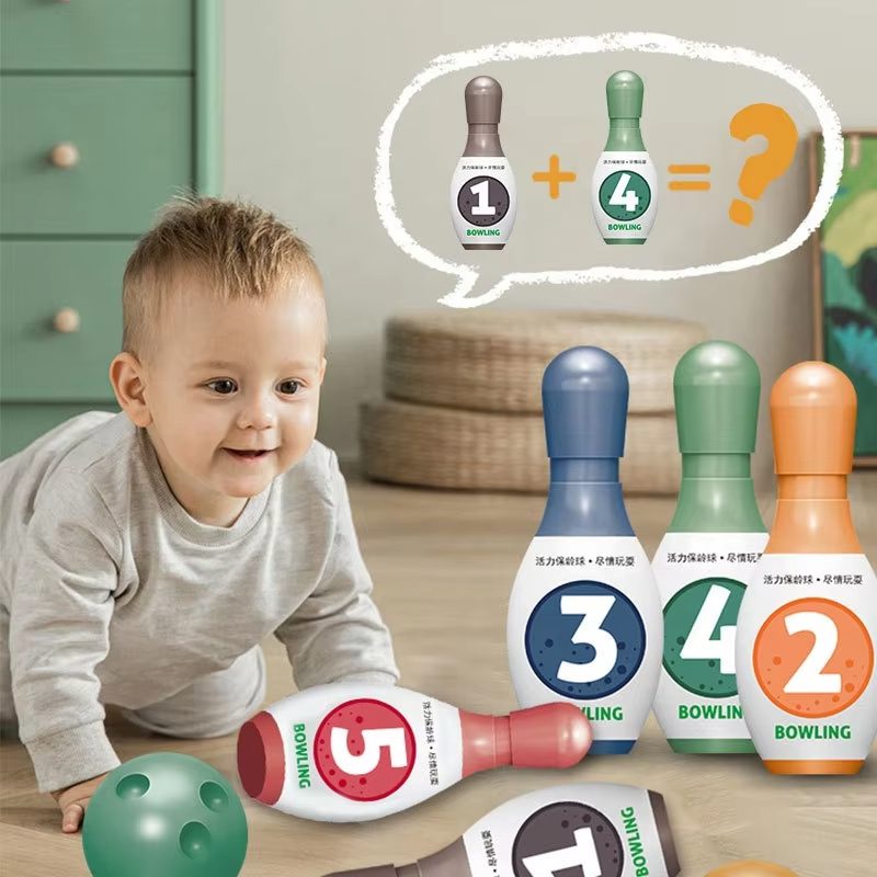 Bowling Game Set Indoor Play for Happy Childhood and Early Math Skills Development (14)