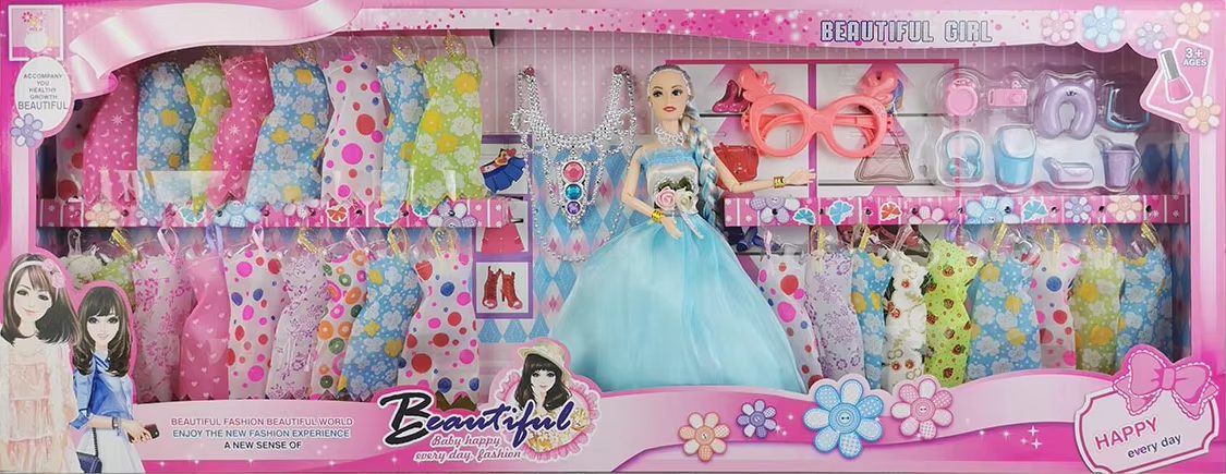 Doll Wardrobe Play-set - Endless Dress-Up Fun with 18-Inch Doll and Accessories