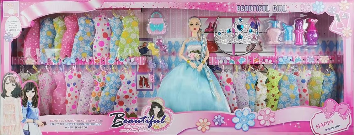 Doll Wardrobe Play-set - Endless Dress-Up Fun with 18-Inch Doll and Accessories
