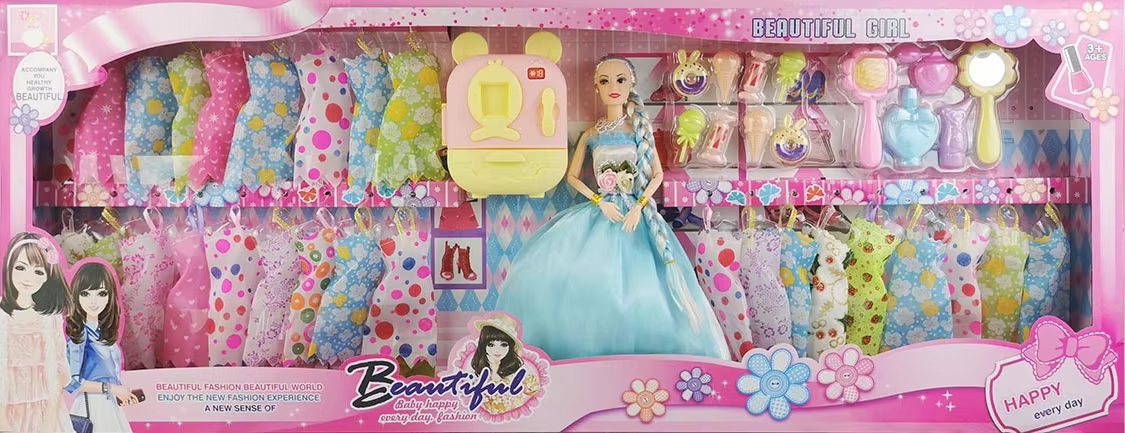 Doll Wardrobe Play-set - Endless Dress-Up Fun with 18-Inch Doll and Accessories