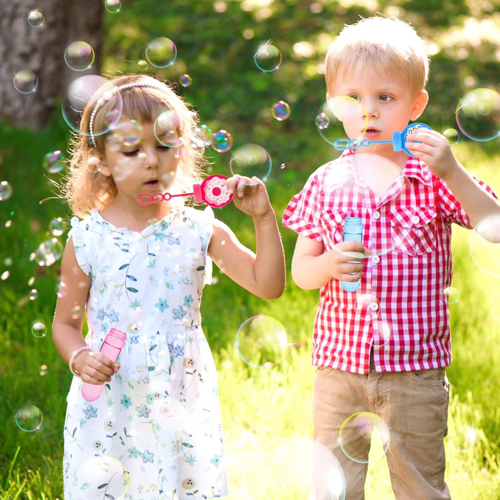 Donuts Bubble Wands Fun, Cute, and Colorful Bubble Toys for Party Favors and Outdoor Play (12)