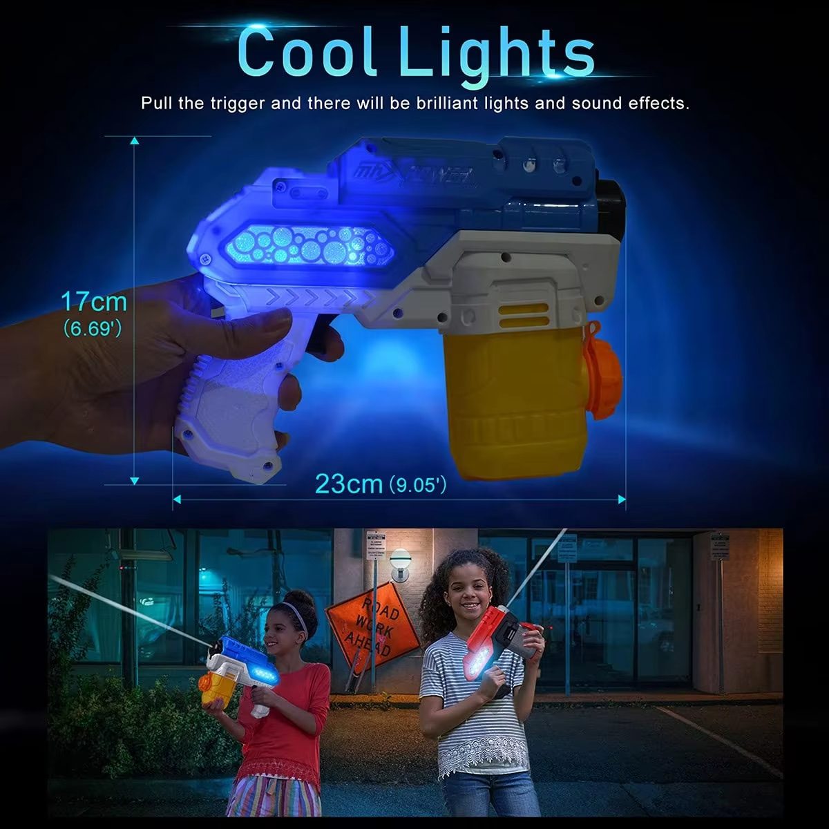 Electric Squirt Gun with Cool Lights and Sound Effects - Up to 26 Feet Shooting Range, Perfect for Kids' Water Play (11)
