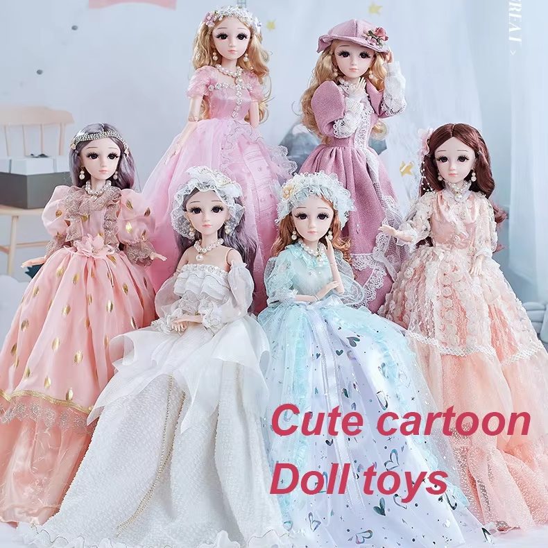 Elegant Cartoon Style Dolls with Articulated Joints and SD Eyes - Perfect for Dress-Up and Play (11)