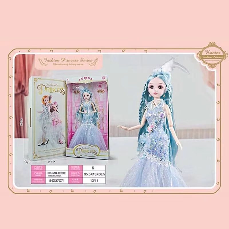Elegant Cartoon Style Dolls with Articulated Joints and SD Eyes - Perfect for Dress-Up and Play (18)