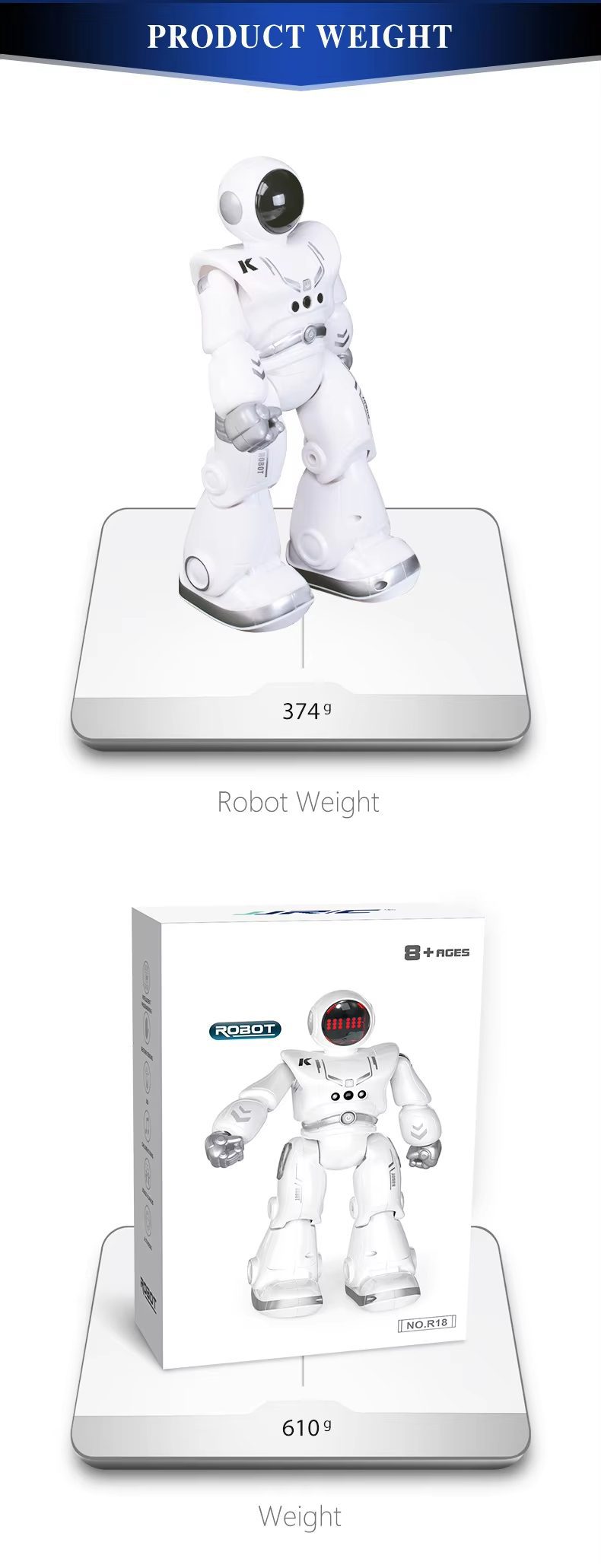 Intelligent Programmable Robot Toy with Gesture Sensing - Infrared Remote Control, LED Lights, and Auto Demo for Kids (10)