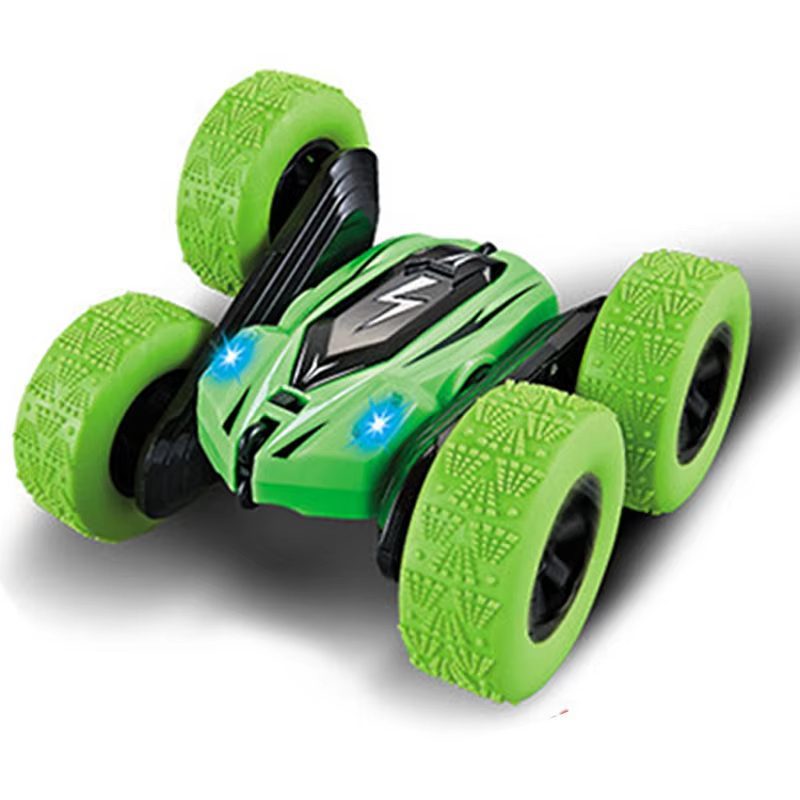Radio-Controlled Stunt Car High-Performance 2.4GHz with 360° Rotation, LED Lights, and Durable Design - Red and Green Options (12)