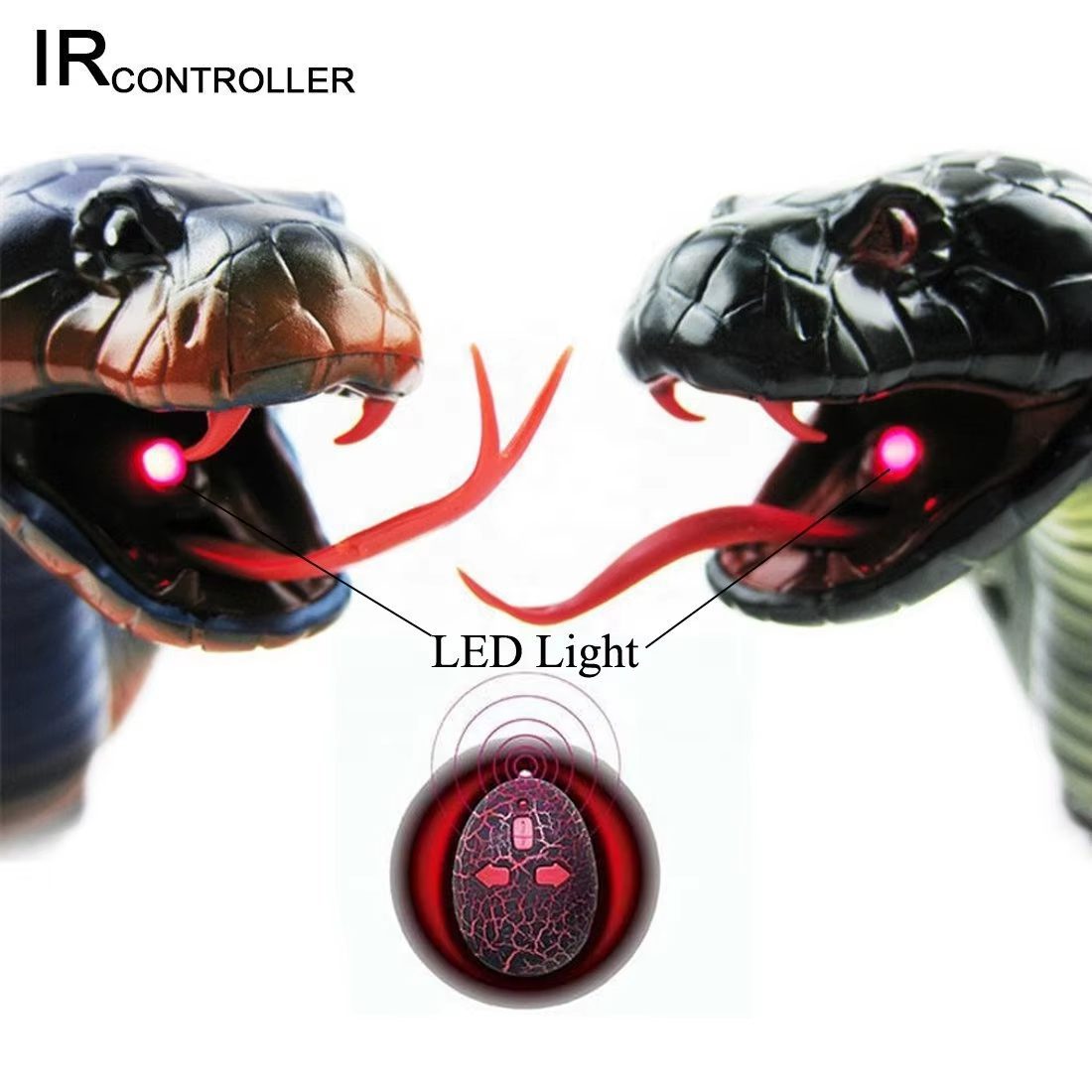Rechargeable RC Snake Toy with IR Controller Realistic Movement, Detachable Design, and LED Eyes for Kids and Pet Owners (8)