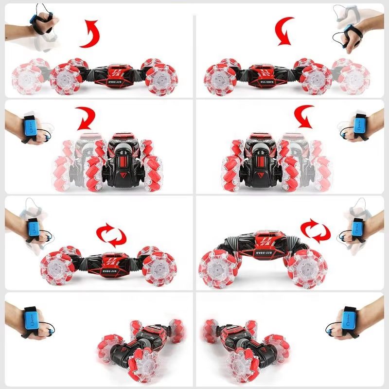 Remote Control Stunt Car with 360° Rotation, LED Lights, and Music - Double-Sided Play for Extreme Adventures (12)