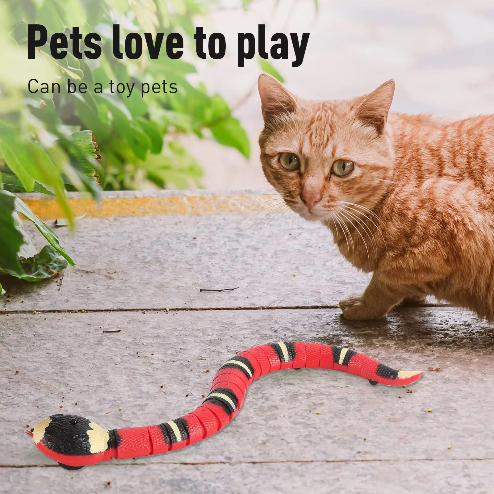 Remote-Controlled Snake Toy with Obstacle Avoidance - Interactive USB Rechargeable Pet Playmate (13)