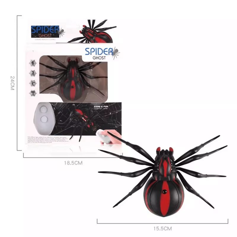 Remote-Controlled Spider Toy with LED Lights Realistic Appearance, Sensitive Infrared Control, and Easy Battery Operation for Kids (6)