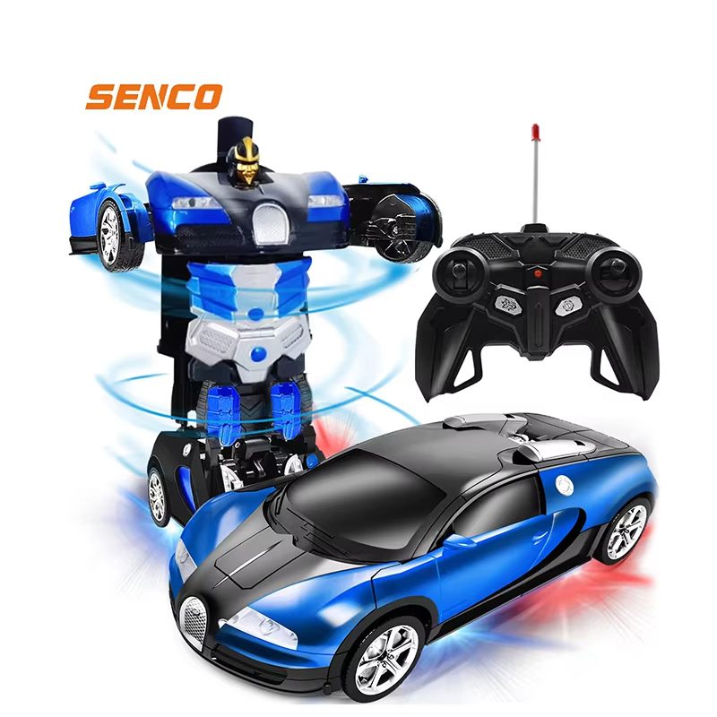 Transforming Remote Control Car with USB Rechargeable Battery - Blue and Black Robot Toy for Kids - High-Tech RC Vehicle with Cool Light and 360-Degree Rotation (7)