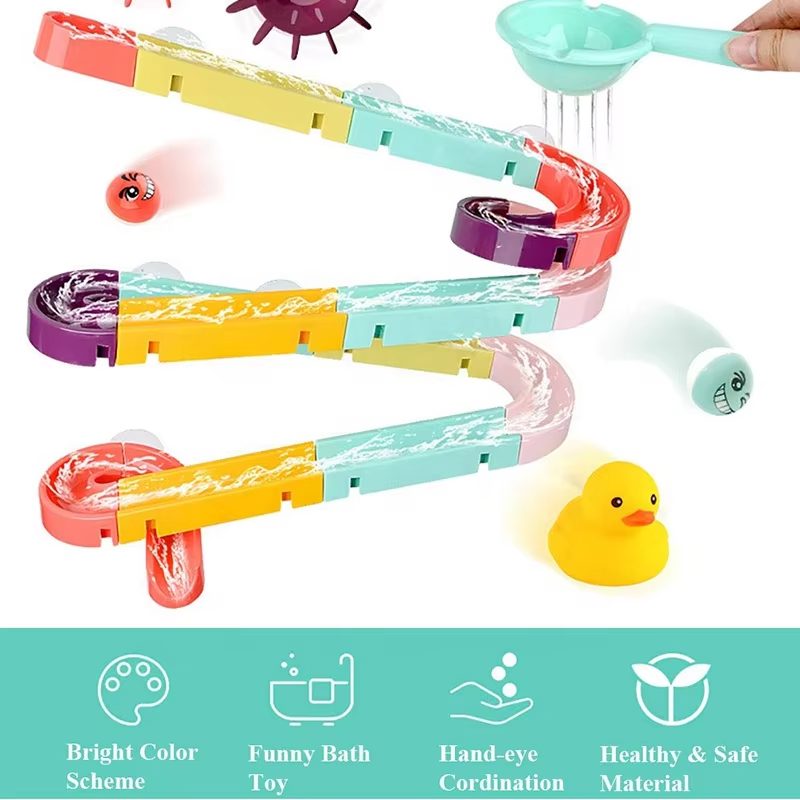 Water Slide Tracks with Strong Suction for Kids' Bathtub Play Top-Rated Bath Time Fun (10)