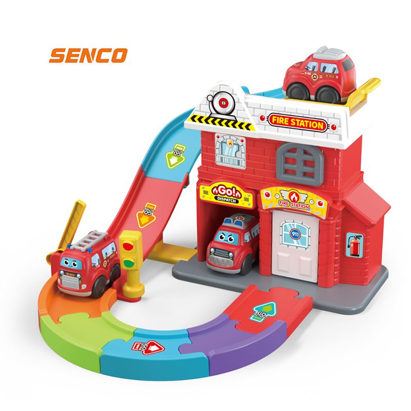 Builder Track Launch Raceway Ultimate Collection - City Parking, Fire Station, and Stunt Raceway Sets with 20-Piece Starting Point for Kids Ages 3+ (8)
