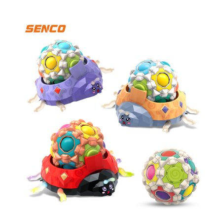 Decompression Ball with Colorful Luminous Double Bearing Rotation and LED Lights - Perfect Stress Relief and Massage Tool