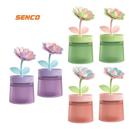 Flower-Themed Humidifier Nano Mist Technology for Efficient Moisturizing with Quiet Operation and LED Night Lights