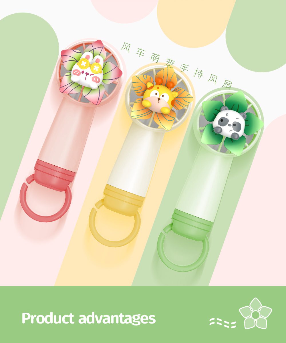 Portable Windmill Pet Fans Cute, Compact, and Powerful for All Seasons